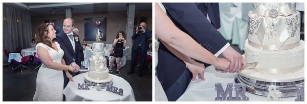 cutting the cake