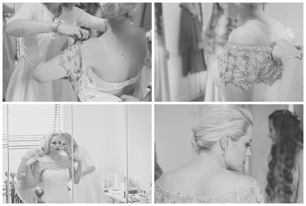 bride getting ready at home