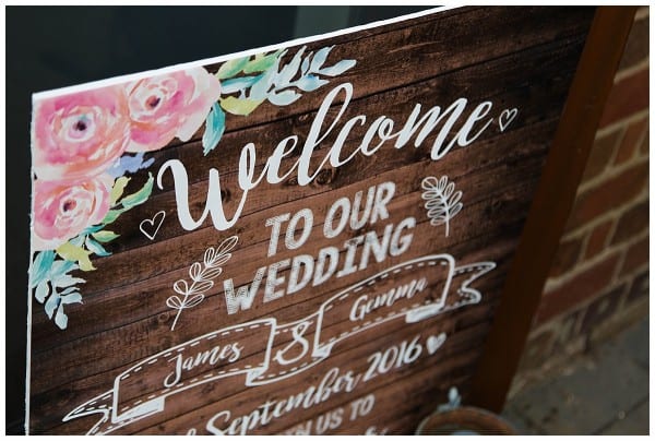 wedding decor at Bordesley Park Farm