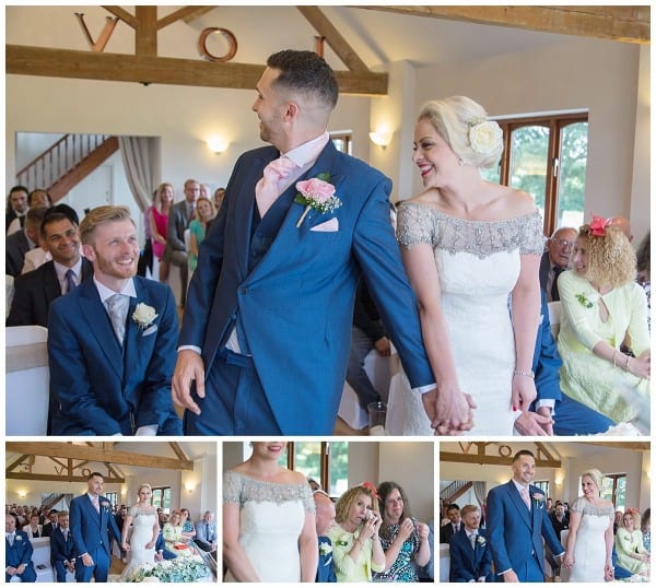 The ceremony room at Bordesley Park farm