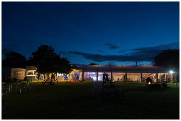 Bordesley Park farm at night